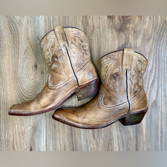 Bed|Stu Filly II Cobble Series Women’s Leather Western Ankle Boots Size 8.5 - Picture 5 of 8